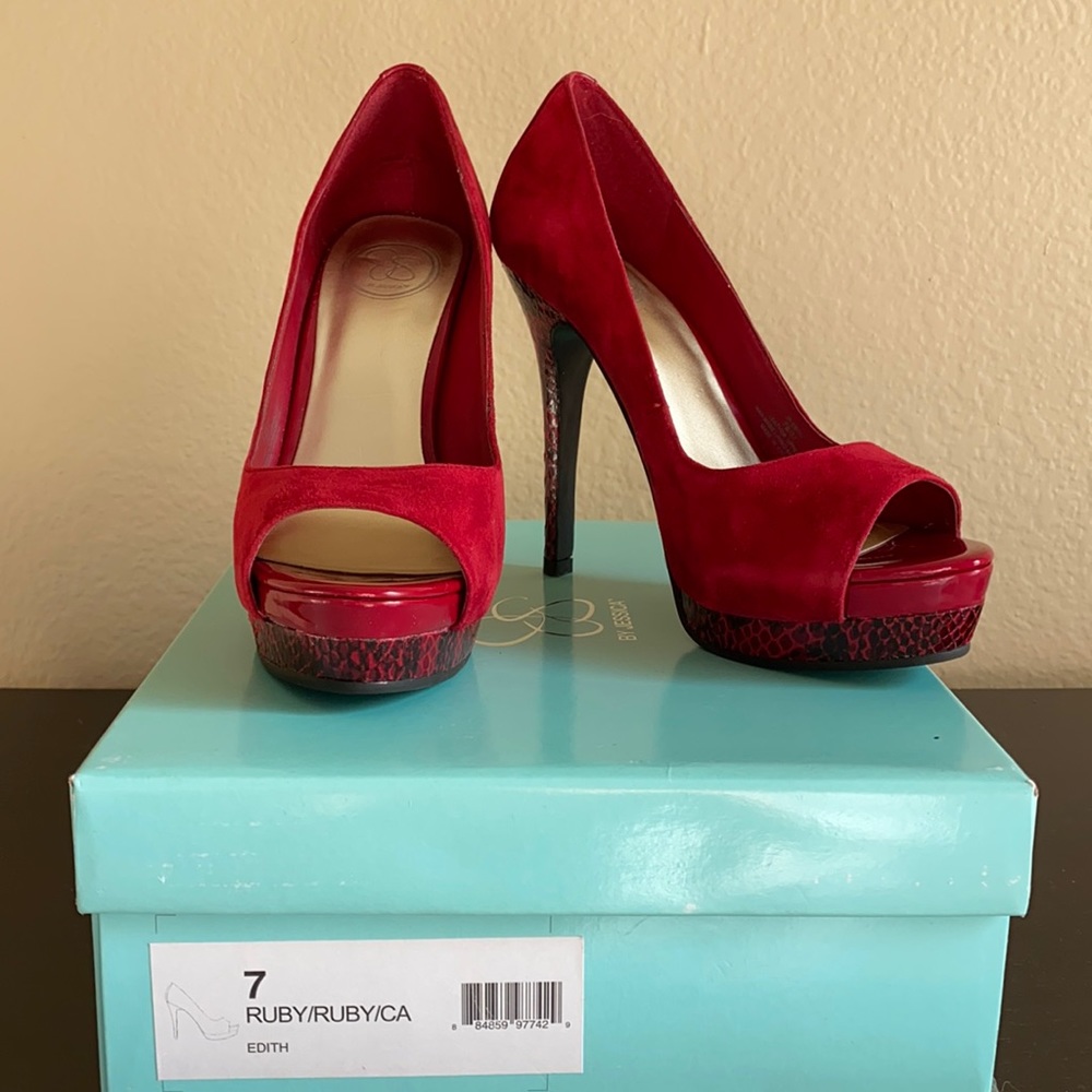 Jessica Simpson Red Ruby heels 7